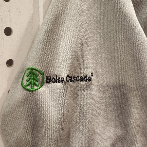 The North Face Pullover Jacket 1/4 Zipper Logo Large Gray Branded - Picture 5 of 8